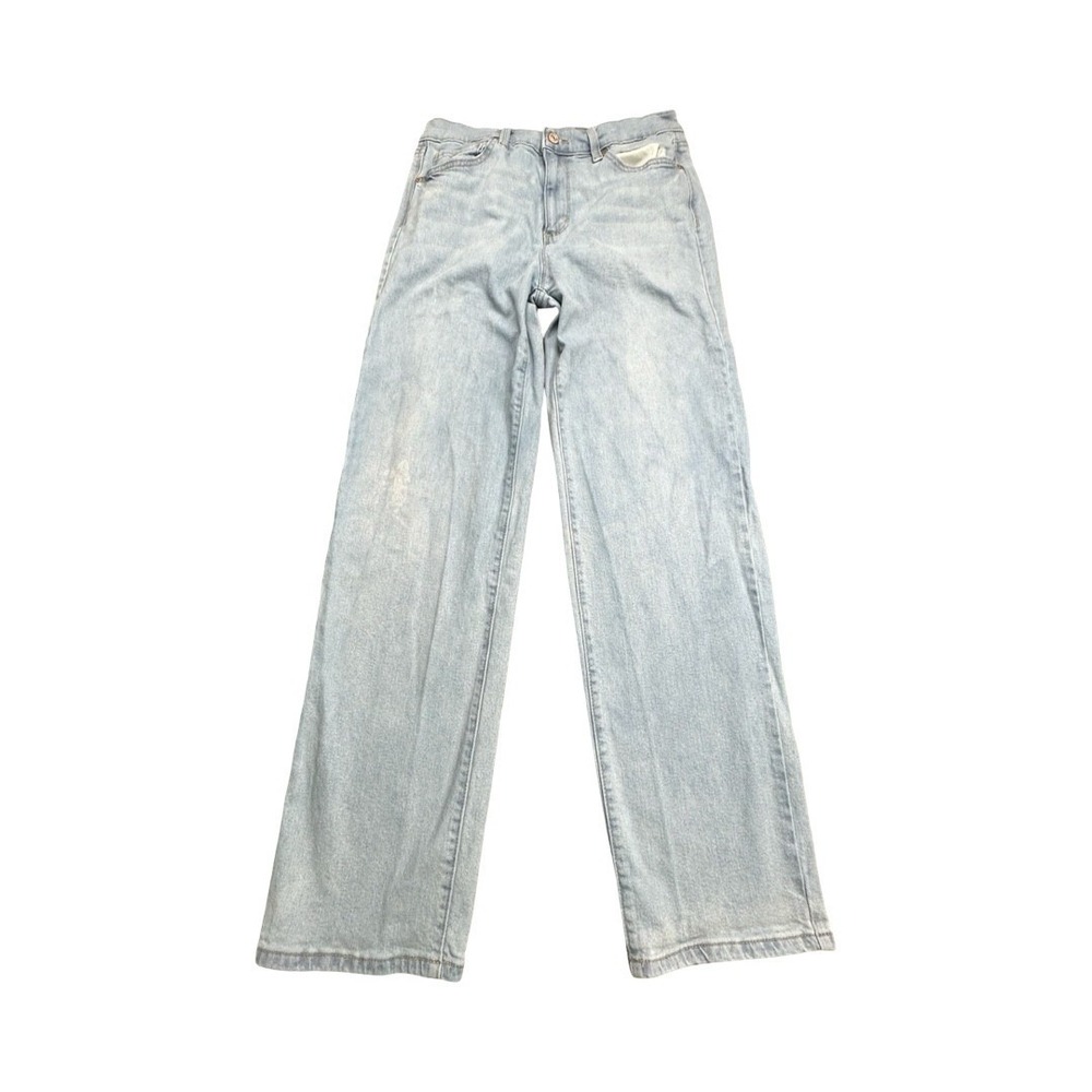 Gloria Vanderbilt Jeans Womens 4 Light Blue Wide Leg High Rise Stretch Denim